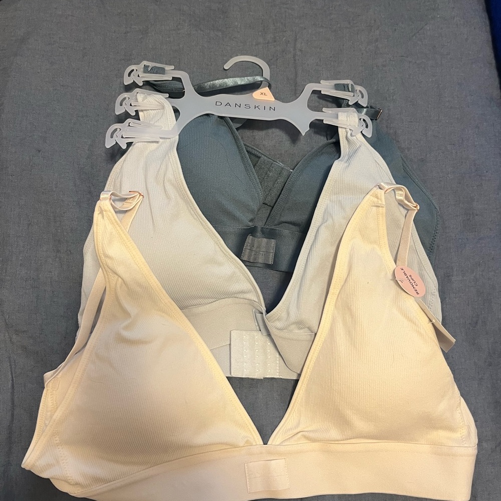 Danskin Women's Bra Set - Cream and Gray